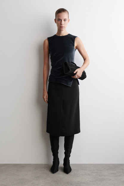 Asymmetric Velvet Top