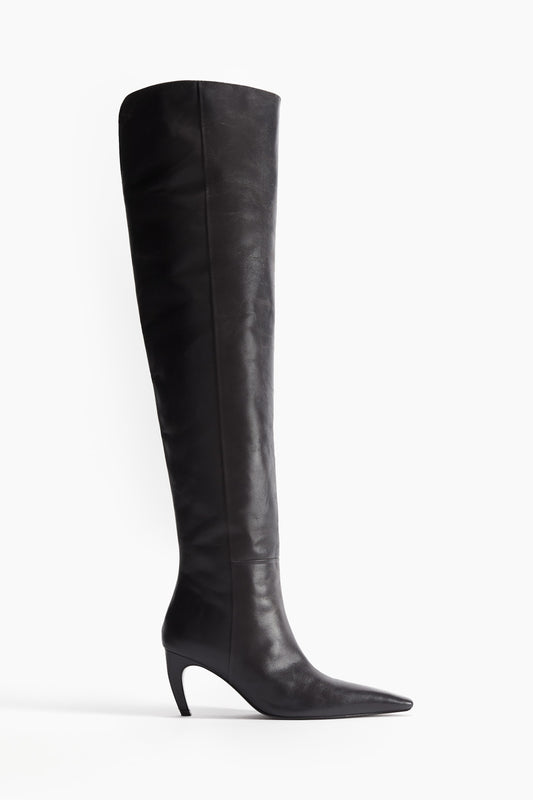 Over-the-knee leather boots