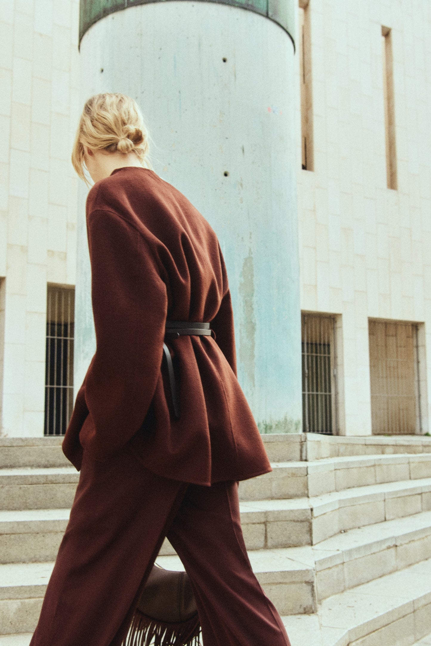 Handmade wool-blend coat