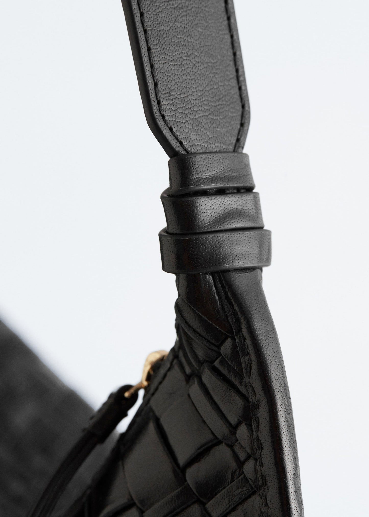 Interwoven Leather Tote Bag