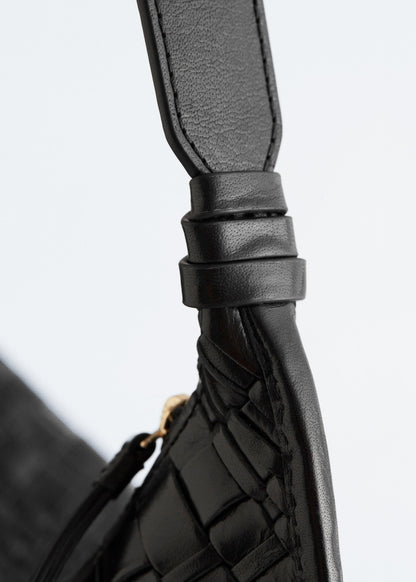 Interwoven Leather Tote Bag