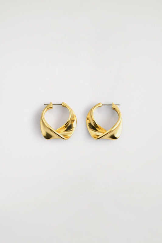Twisted Ribbon Hoop Earrings