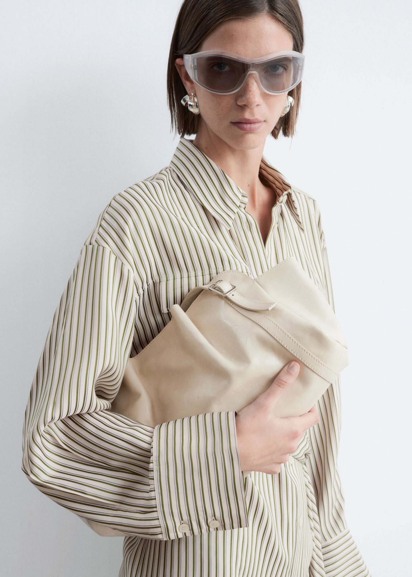 Tie-Belt Mini Shirt Dress