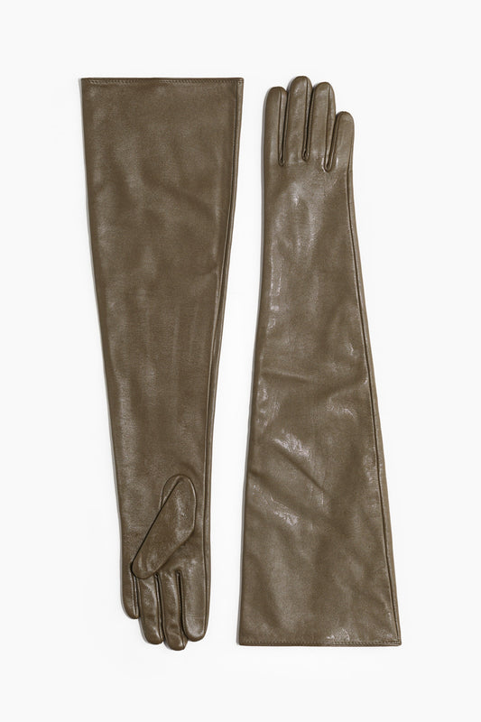Long leather gloves
