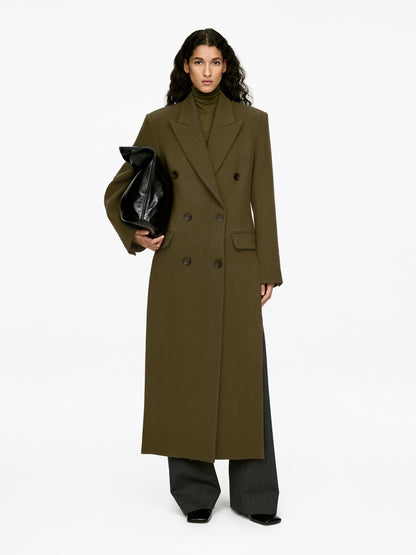 Tailored Wool-Blend Coat