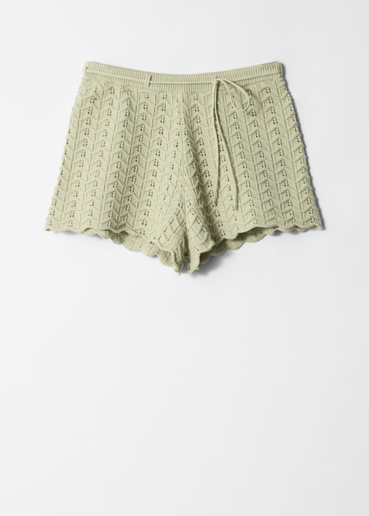 Pointelle-Knit Shorts