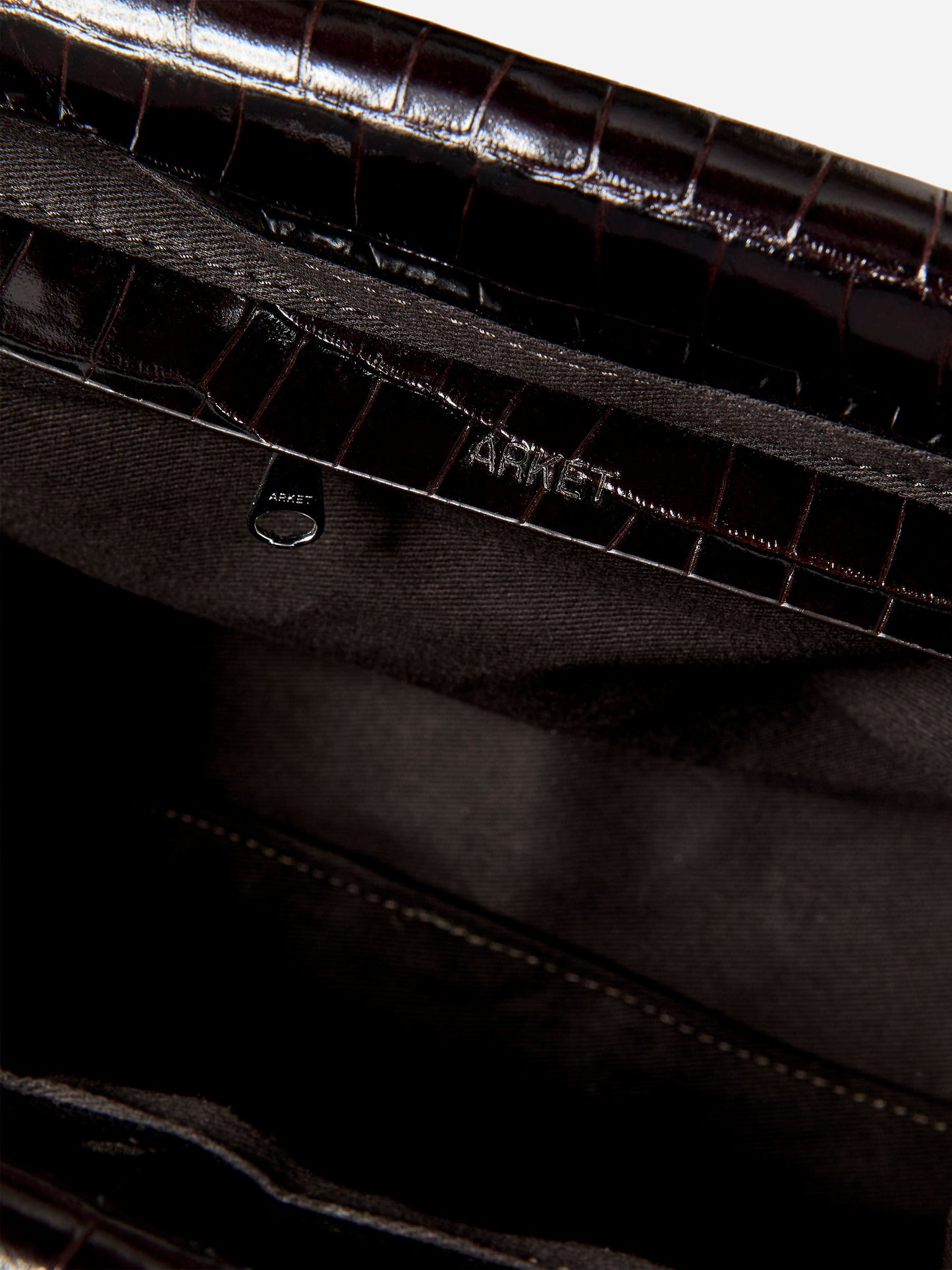 Croco-Embossed Clutch