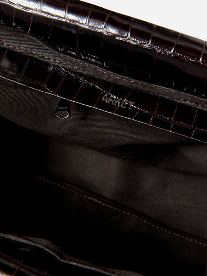 Croco-Embossed Clutch