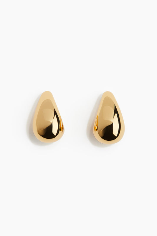 Gold-plated dome earrings