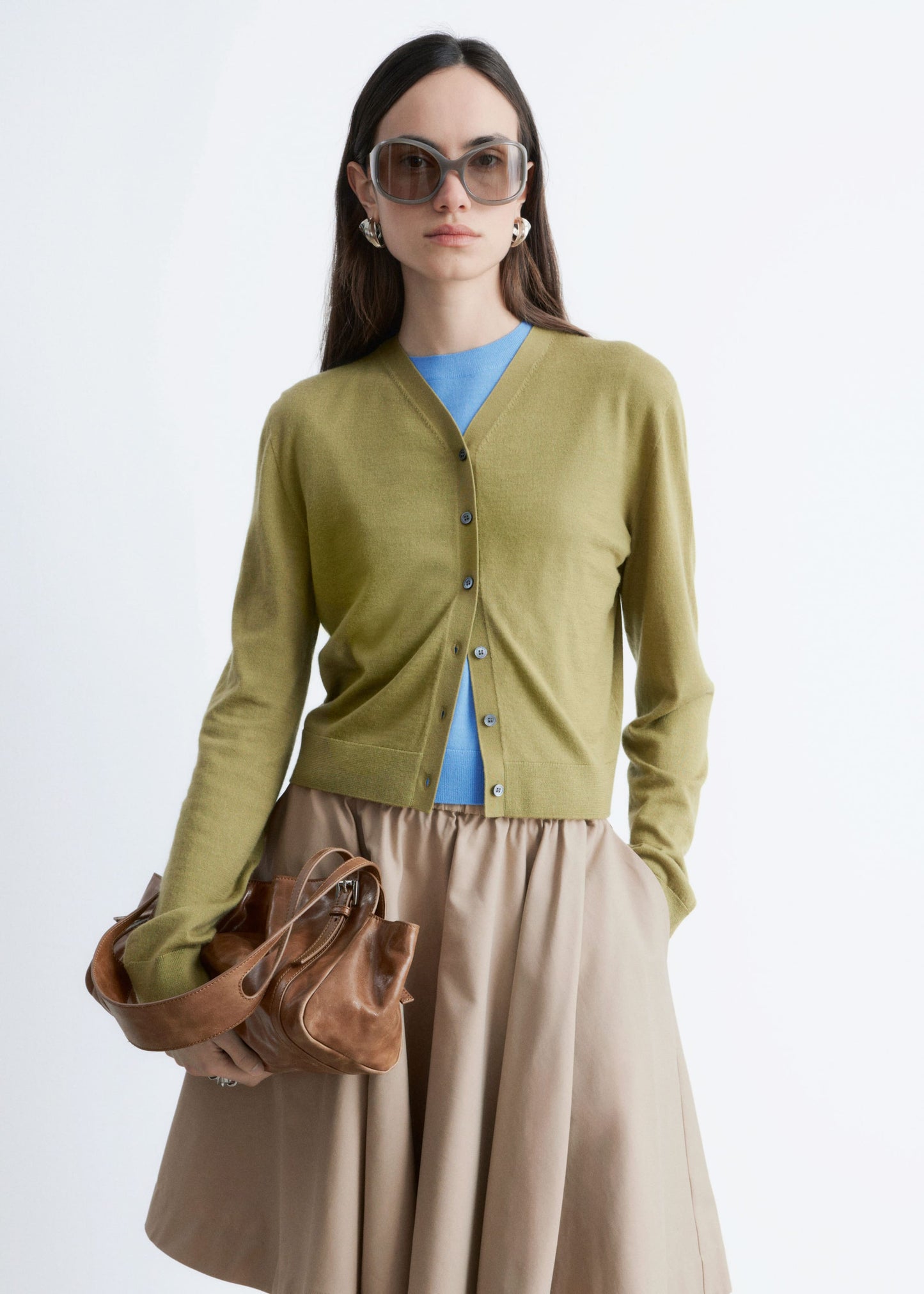 Cropped Cashmere Cardigan