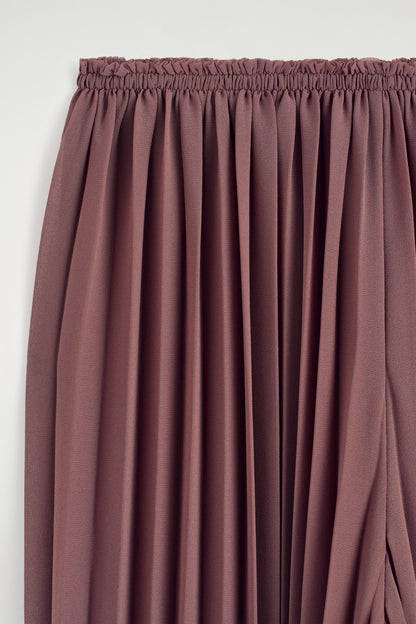 Pleated georgette trousers