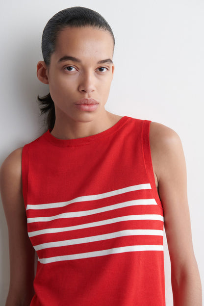 Striped Knitted Tank Top