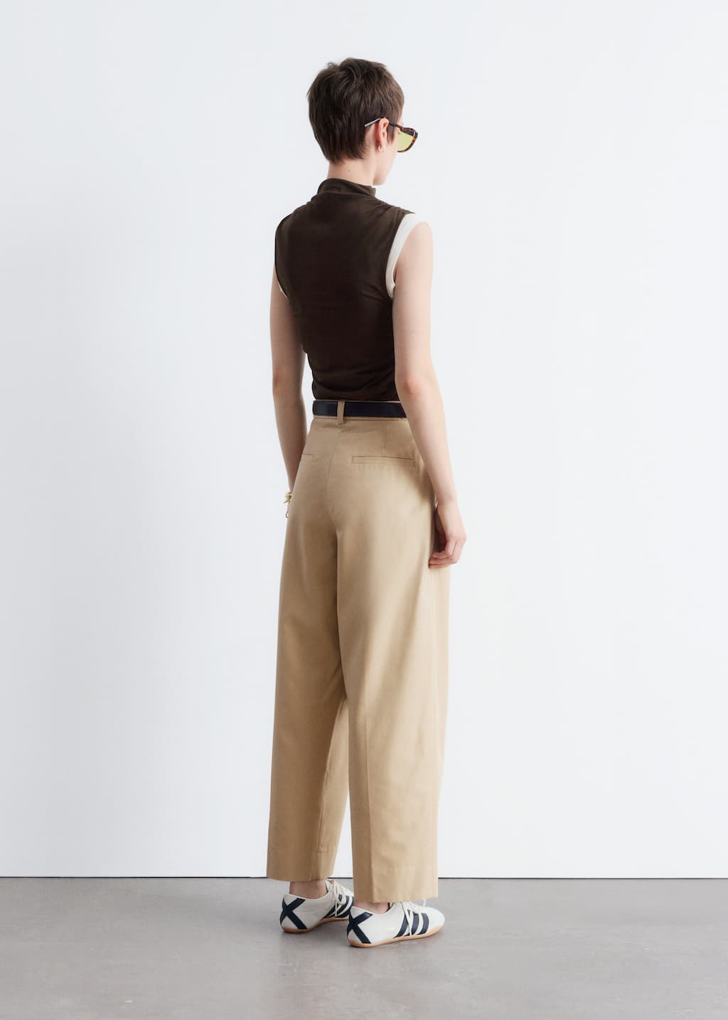 Tapered Press-Crease Trousers