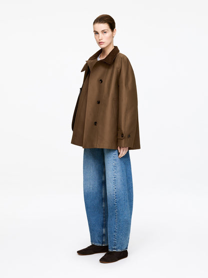 Corduroy-Collar Jacket