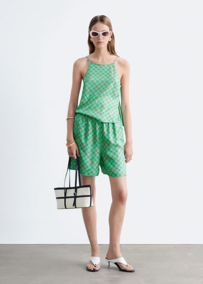 Silk Drawstring Shorts