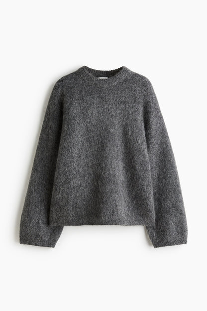 Oversized mohair-blend jumper