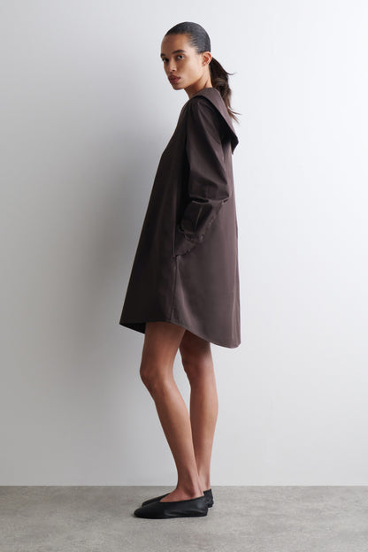 Sailor-Collar Cotton Mini Dress