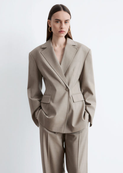 Tapered  Merino-Wool Blazer