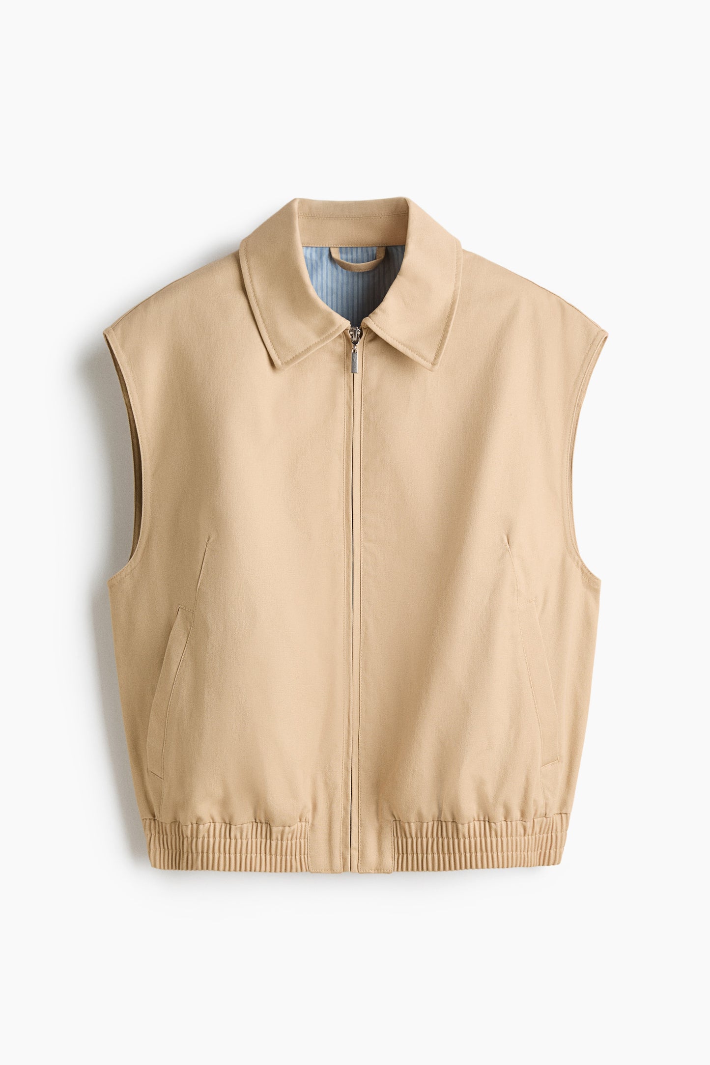 Collared cotton gilet