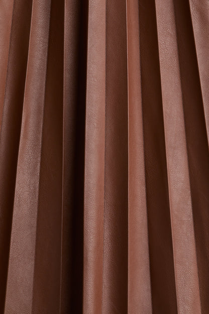 Coated plissé skirt