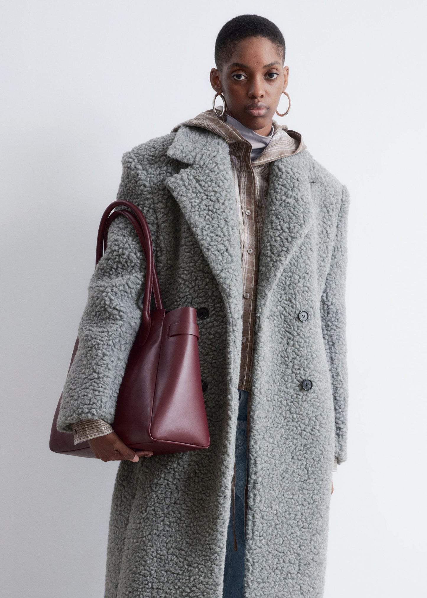 Wool Shearling Maxi Coat