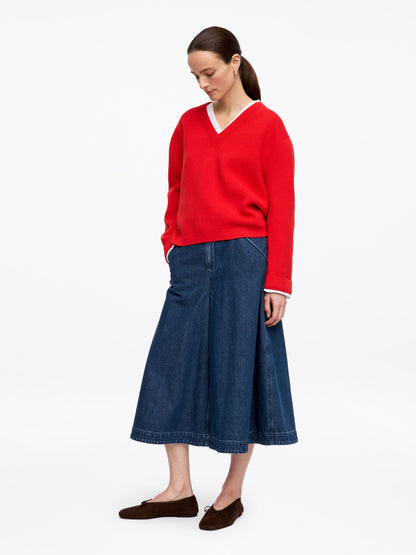 Denim Culotte Trousers