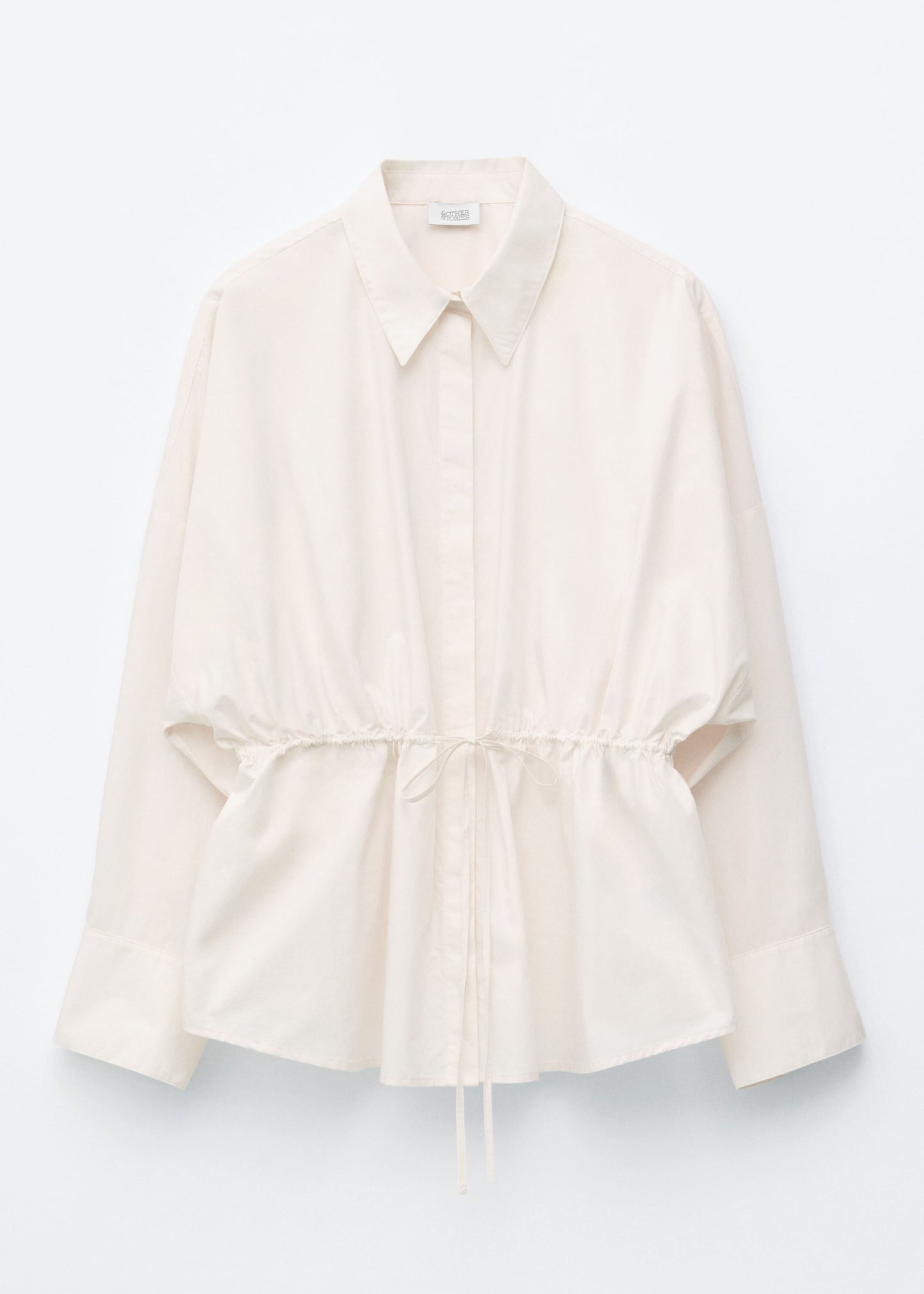 Cotton Poplin Drawstring Shirt