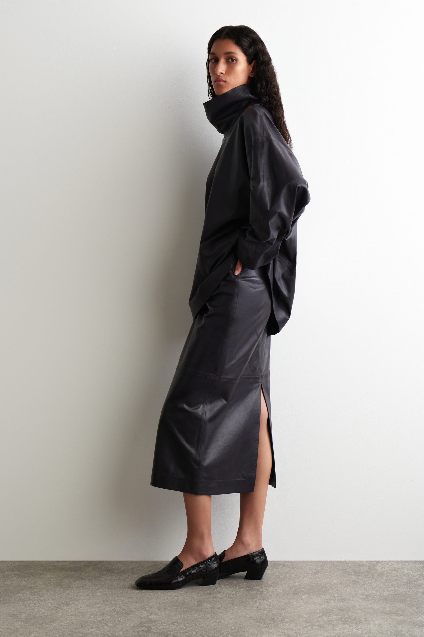 Leather Pencil Skirt