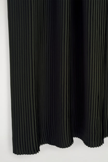 Gathered pleated V-neck maxi dress
