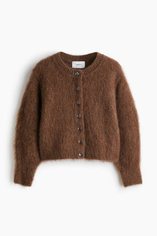 Mohair-blend cardigan