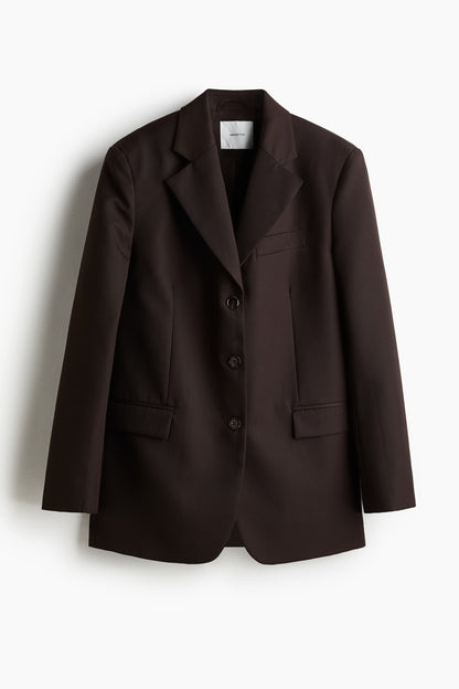 Oversized wool-blend blazer