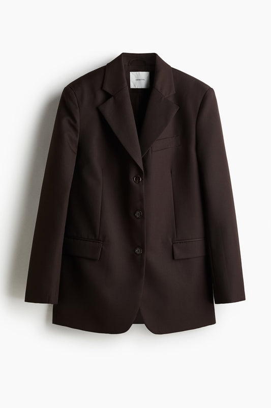 Oversized wool-blend blazer