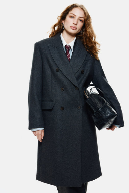 Wool-blend coat