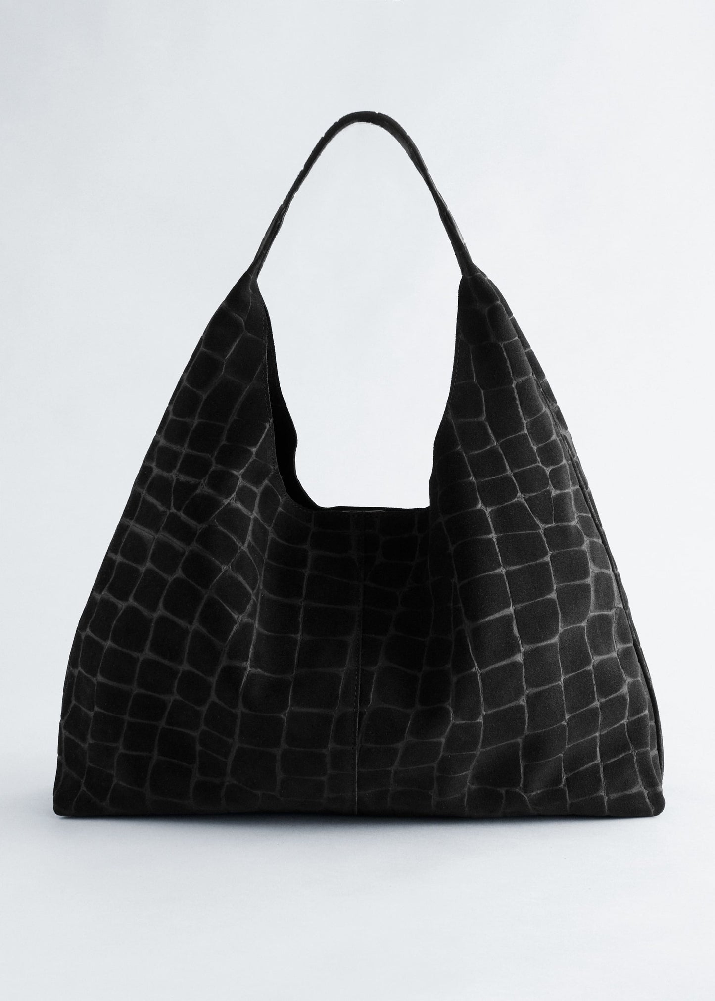 Suede Croco Tote Bag