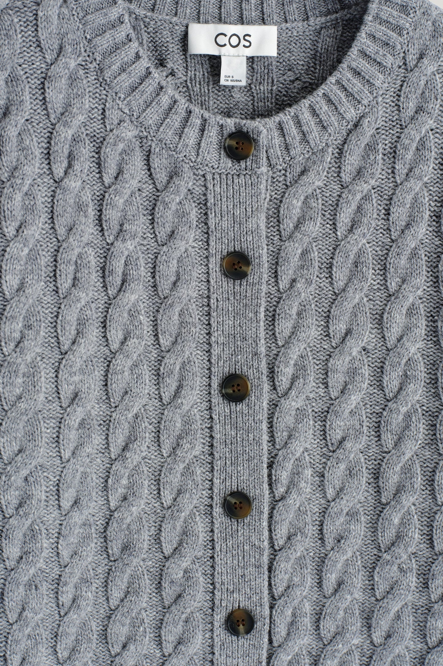 Cable-Knit Merino Wool Cardigan