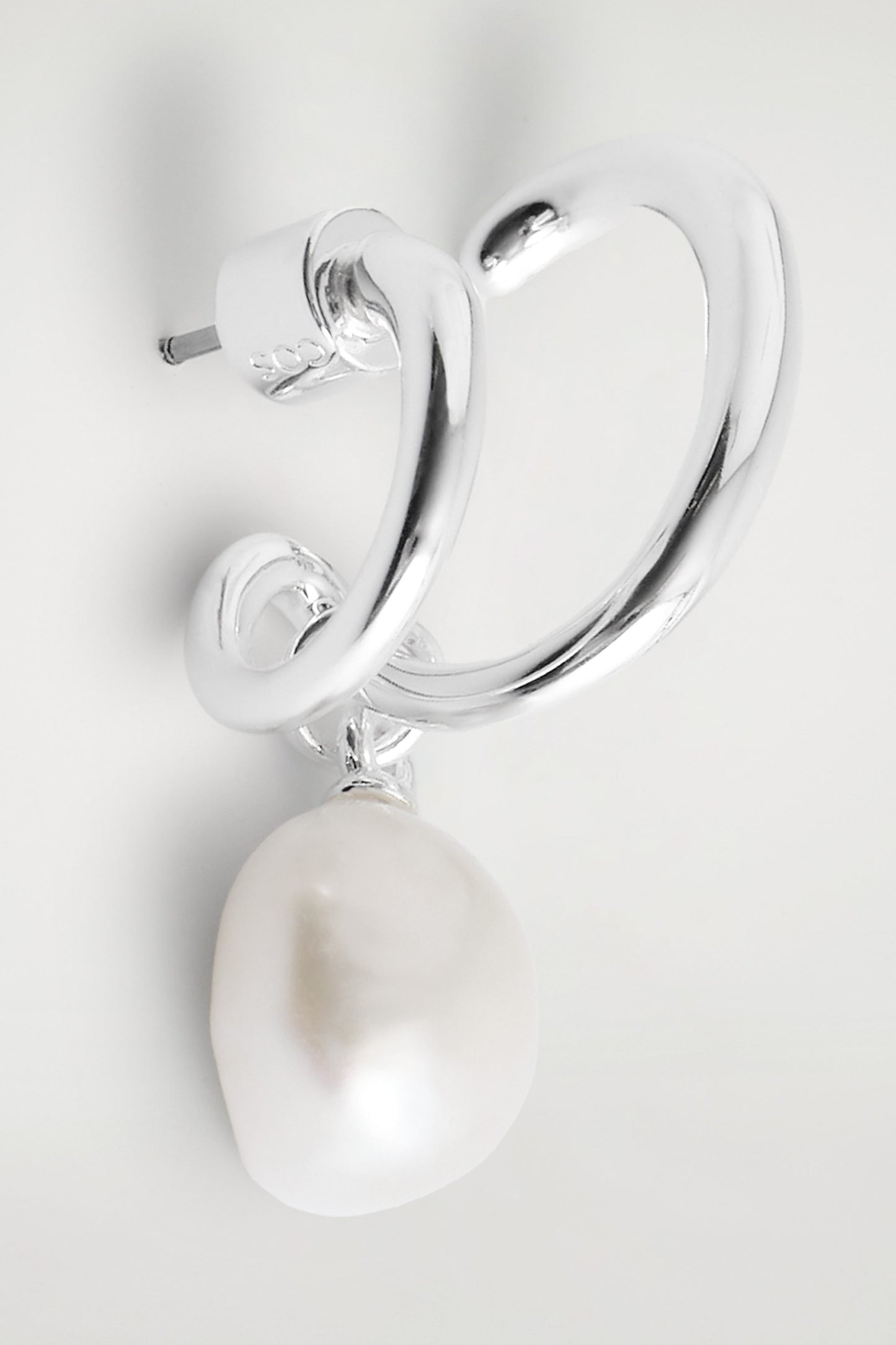 Double-Hoop Pearl Earrings