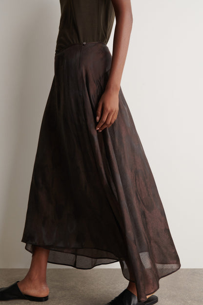 Jacquard handkerchief midi skirt