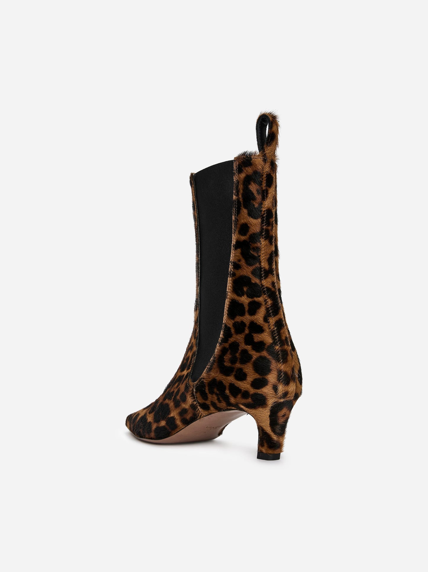 Pony Hair-Effect Ankle Boots