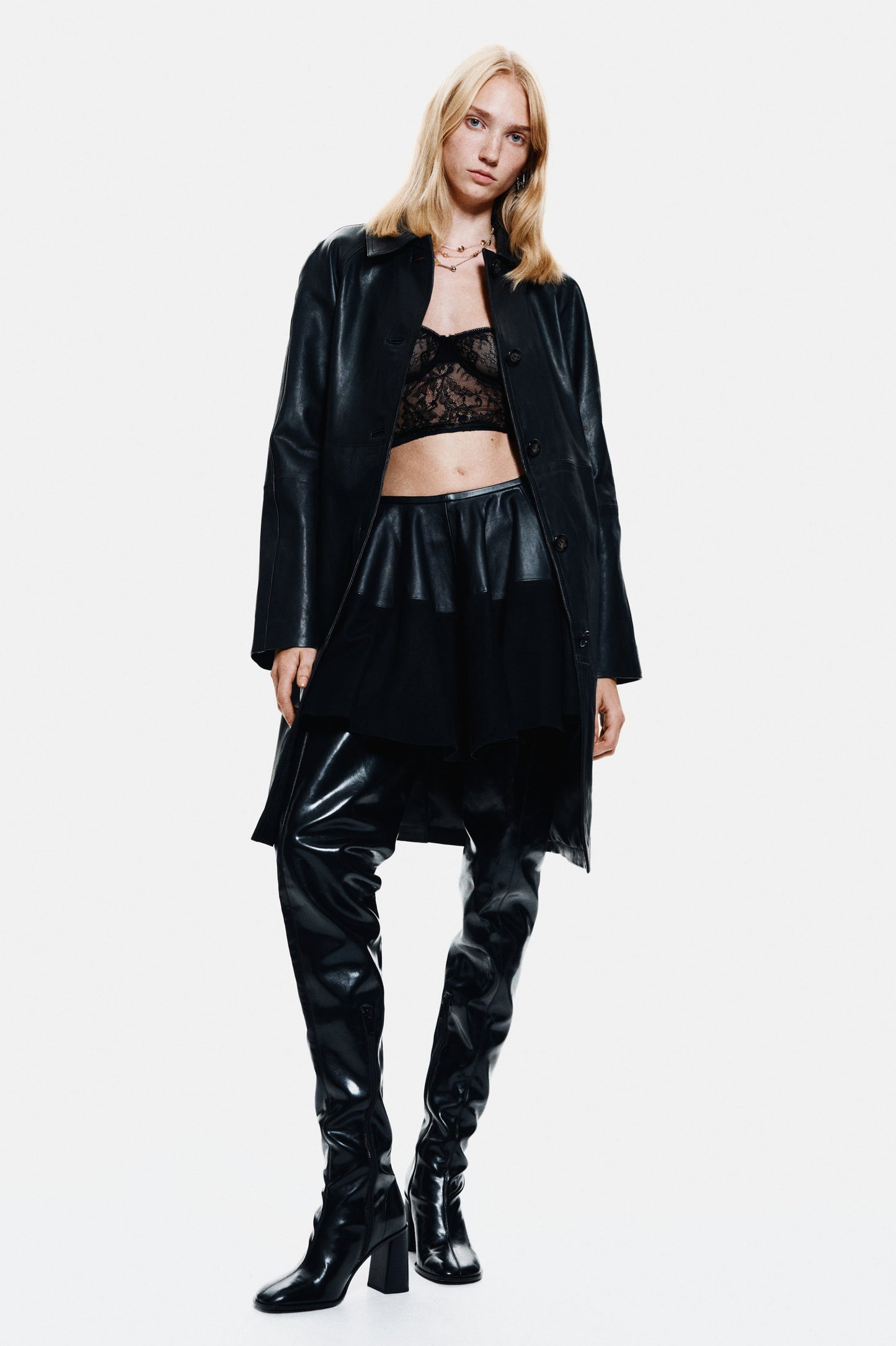 Leather coat
