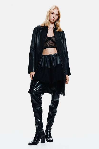 Leather coat