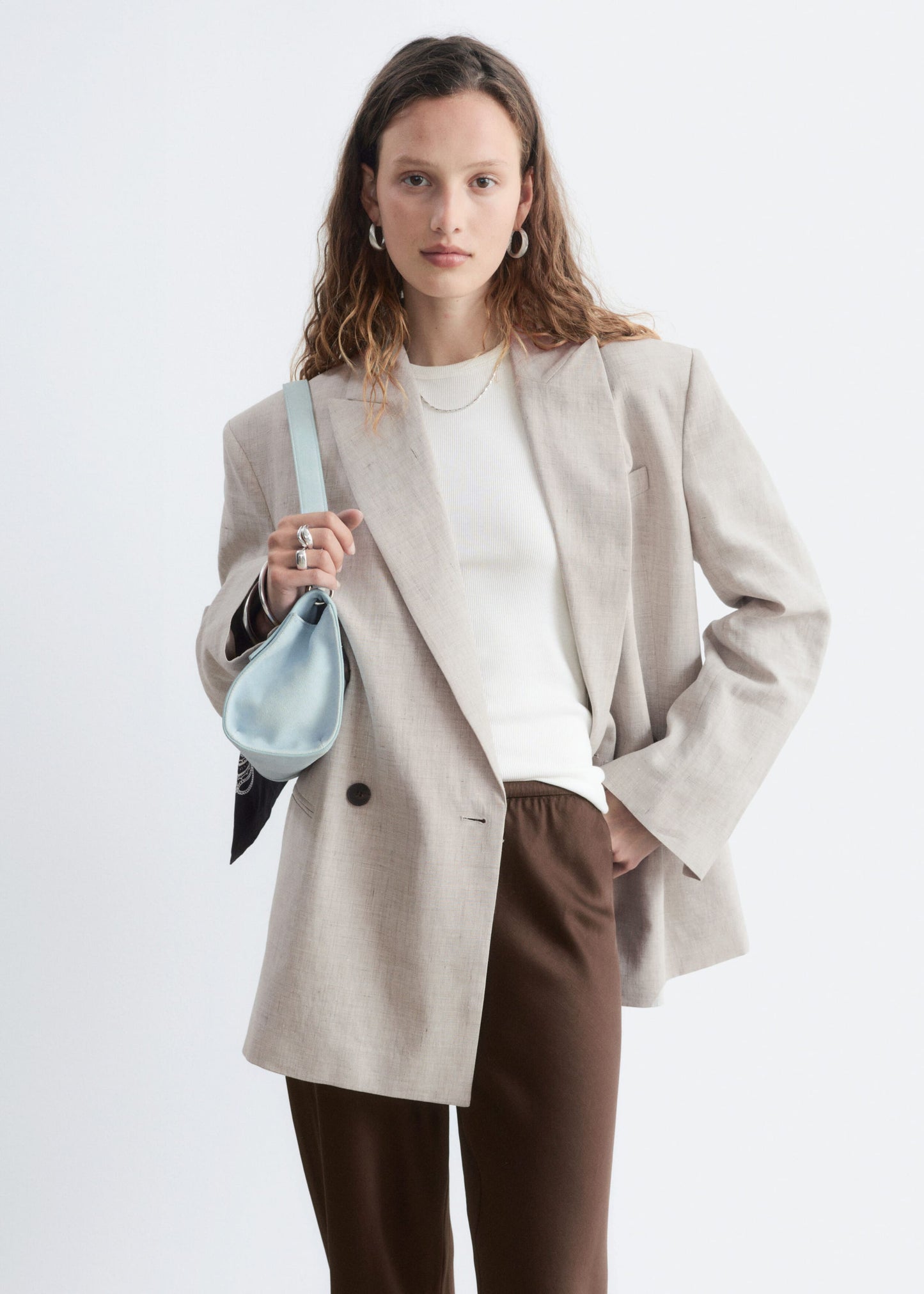 Relaxed Cotton-Linen Blazer
