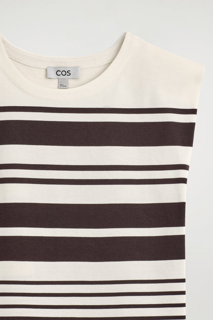 Folded-Shoulder Cotton-Jersey Tank Top