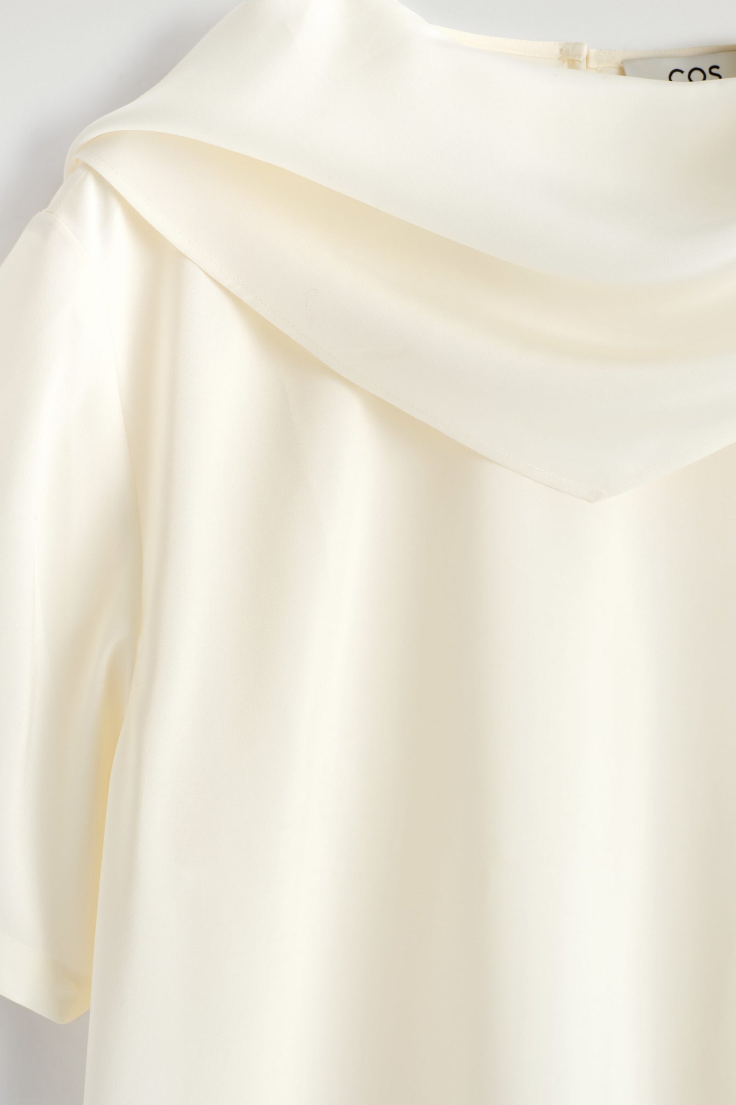 Draped Scarf-Detail Top
