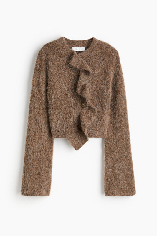 Alpaca-blend cardigan