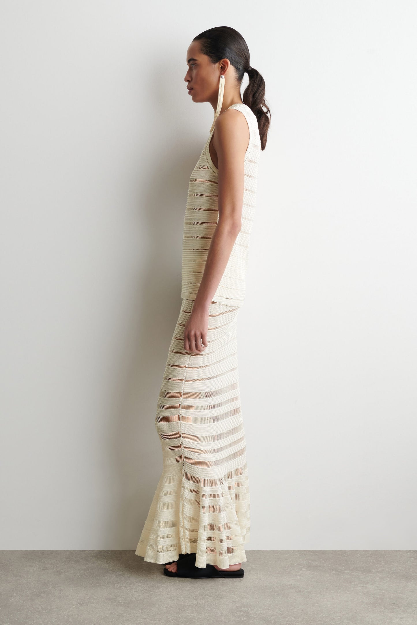 Ladder-Stitch Knitted Top