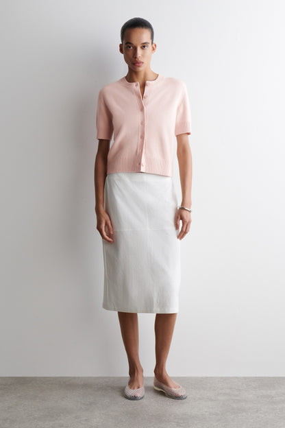 Merino Wool Short-Sleeved Cardigan