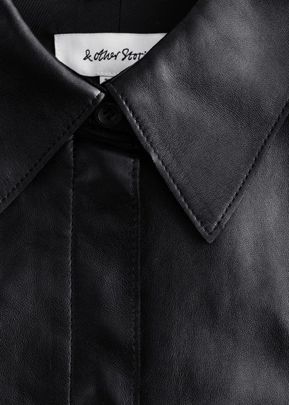 Oversized Leather Shirt