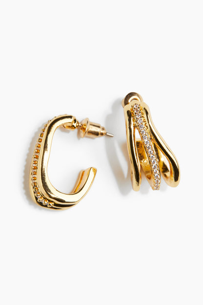 Gold-plated hoop earrings