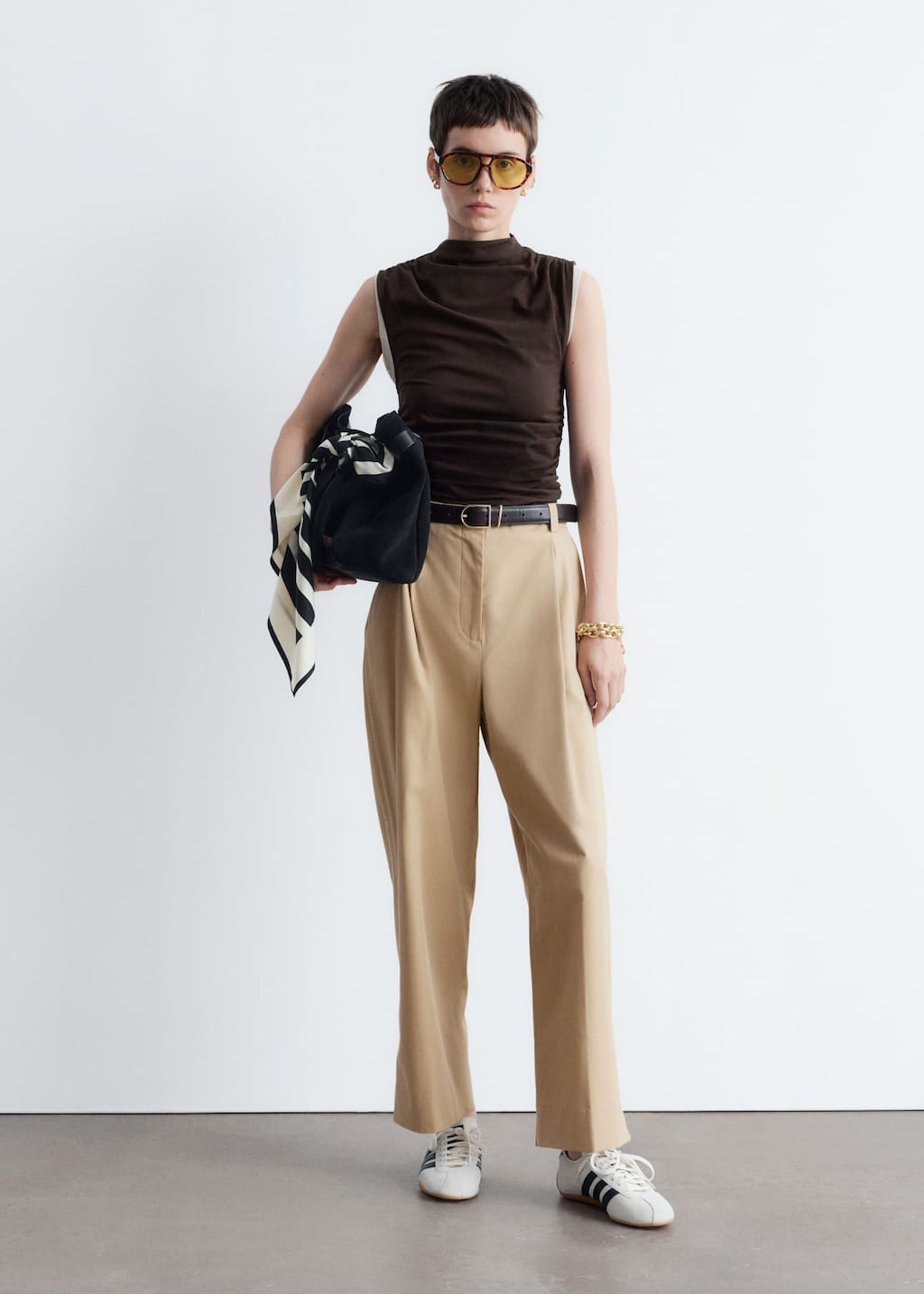 Tapered Press-Crease Trousers