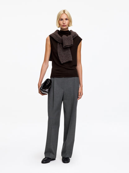 Pleated Wool-blend Trousers